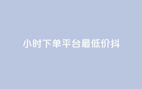 24小时下单平台最低价抖,dy业务自动下单网站 - 快手人气自助网站 王者荣耀主页赞自助平台  第1张