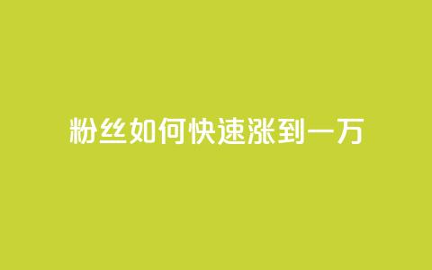 粉丝如何快速涨到一万,空间自助平台业务下单真人 - 自助下单24小时平台ks 全网发卡网大全  第1张