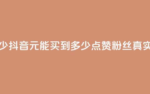 抖音买点赞1元100点赞多少 - 抖音1元能买到多少点赞?粉丝真实互动为你揭秘!~  第1张 抖音买点赞1元100点赞多少 - 抖音1元能买到多少点赞?粉丝真实互动为你揭秘!~  第1张