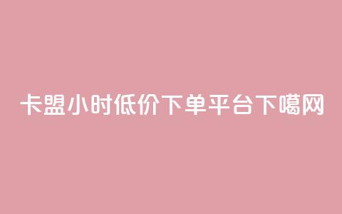 卡盟24小时低价下单平台  第1张 卡盟24小时低价下单平台  第1张