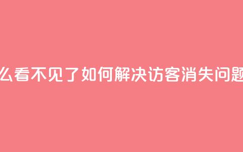 qq访客怎么看不见了(如何解决QQ访客消失问题)  第1张 qq访客怎么看不见了(如何解决QQ访客消失问题)  第1张