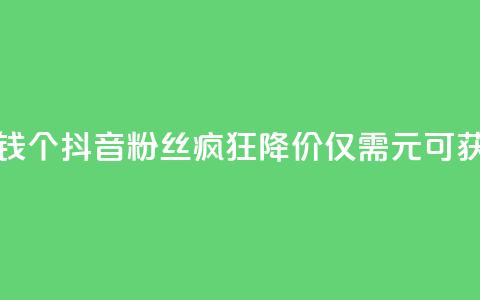 抖音粉丝1块钱10个 - 抖音粉丝疯狂降价，仅需1元可获得10个~  第1张
