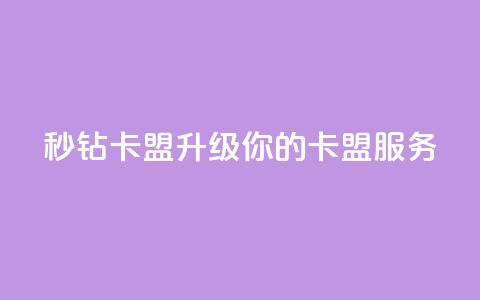 秒钻卡盟(升级你的卡盟服务)  第1张 秒钻卡盟(升级你的卡盟服务)  第1张
