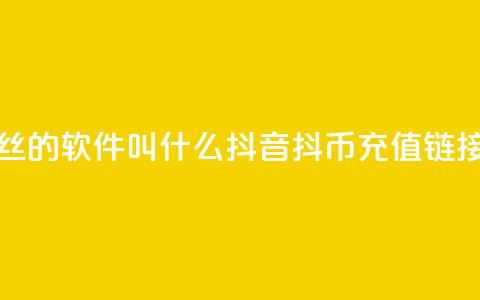 快手增丝的软件叫什么 - 抖音抖币1:10充值链接  第1张 快手增丝的软件叫什么 - 抖音抖币1:10充值链接  第1张