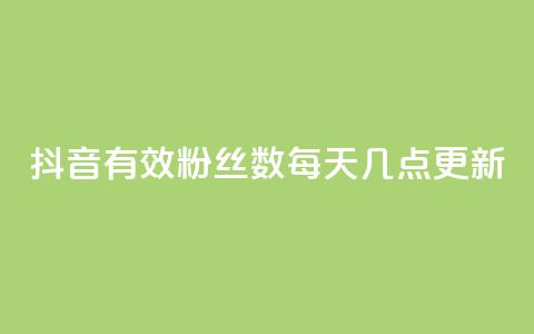 抖音有效粉丝数每天几点更新 - 抖音粉丝数何时更新?有效时间揭晓!  第1张 抖音有效粉丝数每天几点更新 - 抖音粉丝数何时更新?有效时间揭晓!  第1张