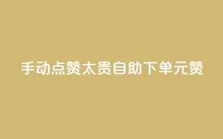 手动点赞太贵？自助下单0.1元100赞！