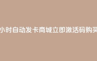 24小时自动发卡商城,立即激活码购买