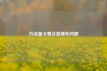 办流量卡要注意哪些问题
