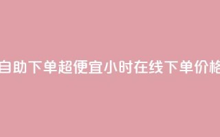 24小时自助下单超便宜(24小时在线下单,价格超低)