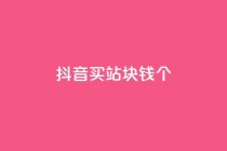 抖音买站0.5块钱100个 - 如何以0.5元购买100个抖音账号?!