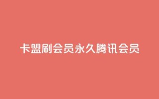 卡盟刷会员永久腾讯会员 - 永久腾讯会员，轻松获取，卡盟VIP优惠！~