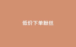 dy低价下单粉丝 - dy平台特价优惠,极致低价订购真实粉丝!