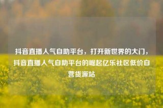 抖音直播人气自助平台，打开新世界的大门，抖音直播人气自助平台的崛起亿乐社区低价自营货源站