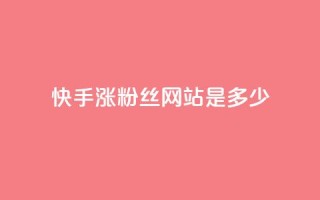 快手涨1000粉丝网站是多少 - 抖音粉丝平台代理怎么做
