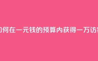如何在一元钱的预算内获得一万访客?