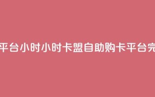 卡盟自助购卡平台24小时 - 24小时卡盟自助购卡平台完整服务!