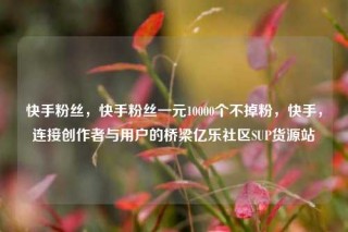 快手粉丝，快手粉丝一元10000个不掉粉，快手，连接创作者与用户的桥梁亿乐社区SUP货源站