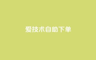 爱Q技术自助下单 - 爱Q技术智能化自助下单解决方案~