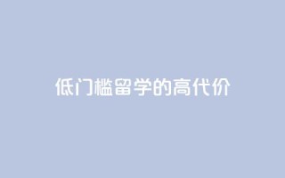 “低门槛”留学的“高代价”