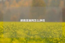 微商货源网怎么挣钱
