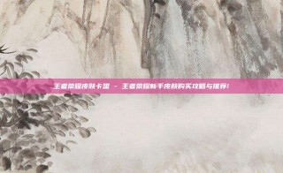 王者荣耀皮肤卡盟 - 王者荣耀新手皮肤购买攻略与推荐!