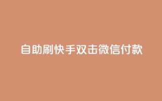 自助刷快手双击微信付款 - 自助刷快手双击微信付款,助您迅速提升关注与支付体验~