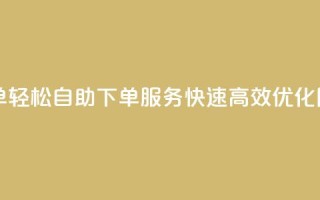 自助下单dy(轻松自助下单DY服务，快速高效优化网站排名)