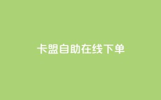 卡盟自助在线下单 - 807卡盟网