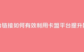 卡盟平台链接:如何有效利用卡盟平台提升网站流量