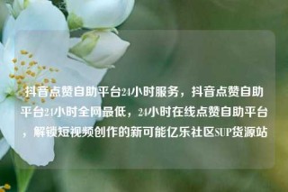 抖音点赞自助平台24小时服务，抖音点赞自助平台24小时全网最低，24小时在线点赞自助平台，解锁短视频创作的新可能亿乐社区SUP货源站
