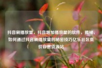 抖音刷播放量,抖音增加播放量的软件,揭秘,如何通过抖音刷播放量的秘密技巧亿乐社区低价自营货源站