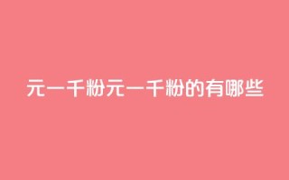 dy10元一千粉(10元一千粉的dy有哪些?)