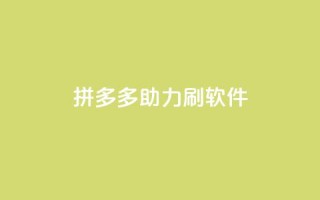 拼多多助力刷软件