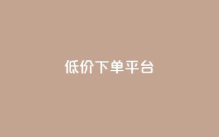 dy低价下单平台 - DY低价下单平台助你省钱不止50%~