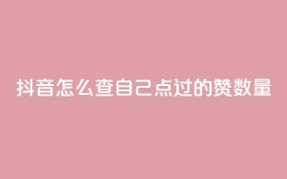 抖音怎么查自己点过的赞数量 - 如何查看抖音上的点赞数量~