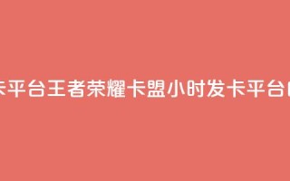王者荣耀卡盟24小时自动发卡平台 - 王者荣耀卡盟24小时发卡平台:自动化服务尽享便利~