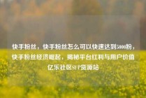 快手粉丝,快手粉丝怎么可以快速达到5000粉,快手粉丝经济崛起,揭秘平台红利与用户价值亿乐社区SUP货源站