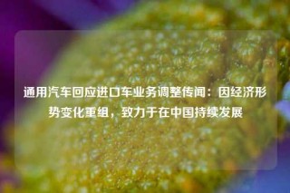 通用汽车回应进口车业务调整传闻：因经济形势变化重组，致力于在中国持续发展