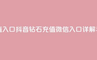 抖音钻石微信充值入口 - 抖音钻石充值微信入口详解与操作指南!