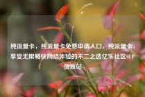 纯流量卡，纯流量卡免费申请入口，纯流量卡，享受无限畅快网络体验的不二之选亿乐社区SUP货源站