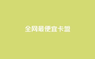 全网最便宜卡盟 - 找到全网最划算的卡盟资源!