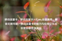 移动流量卡,移动流量卡29元300g全国通用,解锁无限可能—移动流量卡的魅力与应用亿乐社区低价自营货源站