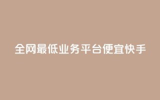 全网最低业务平台便宜快手,dy24小时在线下单 - dy自助服务平台 - 全网最低ks下单