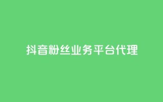 抖音粉丝业务平台代理 - 抖音粉丝业务代理平台优惠大揭秘!