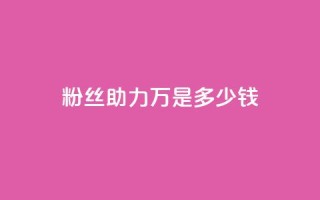 粉丝助力100万是多少钱 - 粉丝支持达百万收益分析!