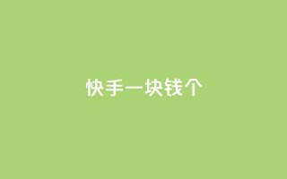 快手一块钱100个 - 快手特惠惊喜一元购得百个精彩内容!