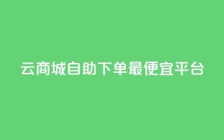 云商城自助下单最便宜平台 - 最划算的云商城自助下单平台，超值实惠，惊喜不断！~