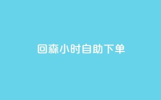 回森24小时自助下单 - 24小时自助下单,回森帮您搞定。
