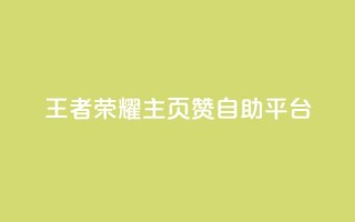 王者荣耀主页赞自助平台 - 王者荣耀自助平台为你的主页点赞~
