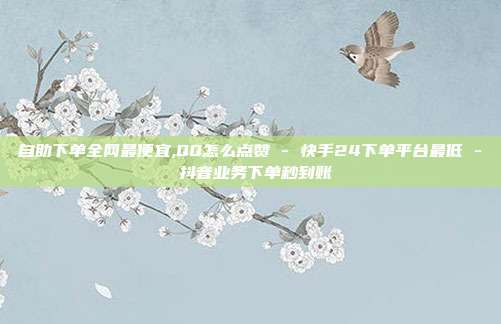 自助下单全网最便宜,QQ怎么点赞 - 快手24下单平台最低 抖音业务下单秒到账  第1张